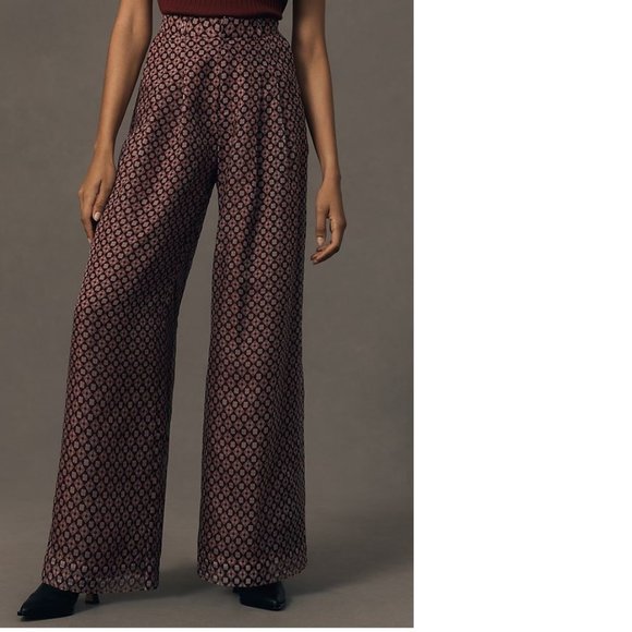 ANTHROPOLOGIE The Avery Pleated Wide-Leg Trousers size 8 new with tag - Picture 3 of 6